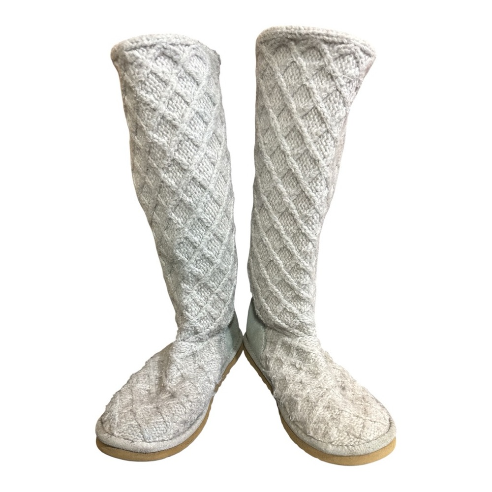 Ugg Lattice Cardy Knit Gray boots - Picture 2 of 7